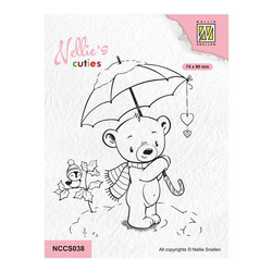 Stempel - Nellie`s - NCCS038 miś z parasolem